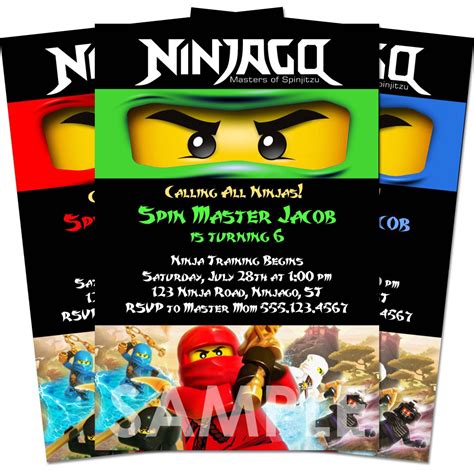 Ninjago Invitation Printable Printable Word Searches