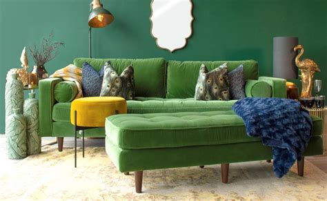 Emerald Green Velvet Sofa Bed Baci Living Room