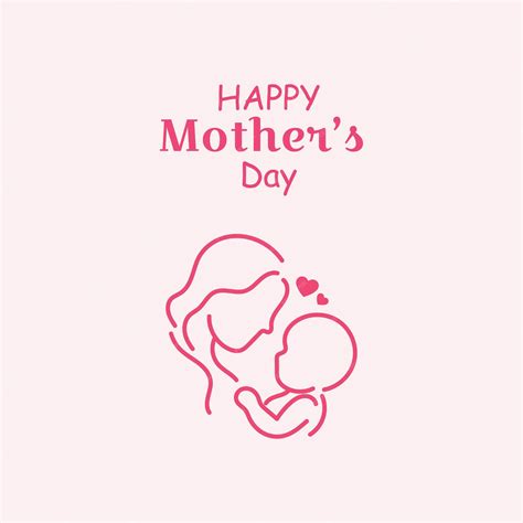 Um fundo rosa com uma mãe e seu bebê segurando seu projeto de cartaz do