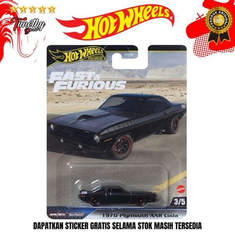 Promo Hot Wheels Premium Plymouth Arr Cuda Hitam Fast Furious Mix E Diskon Di Seller