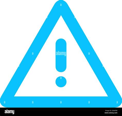 Exclamation Danger Icon Flat Blue Pictogram On White Background Vector Illustration Symbol