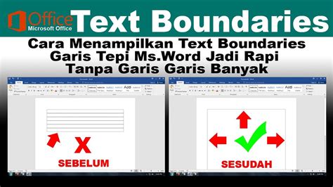 Cara Menampilkan Garis Tepi Ms Word Text Boundaries Garis Tepi