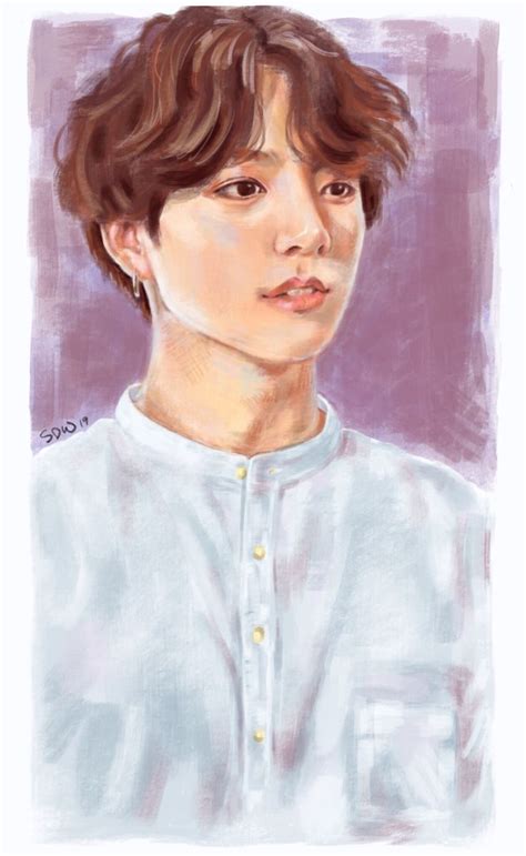 Bts Jungkook Digital Portrait Painting