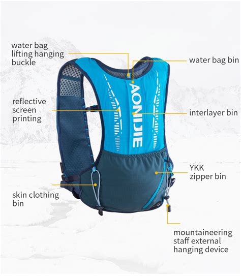 AONIJIE C9102S 5L Outdoor Trail Running Hydration Vest Backpacks Unisex