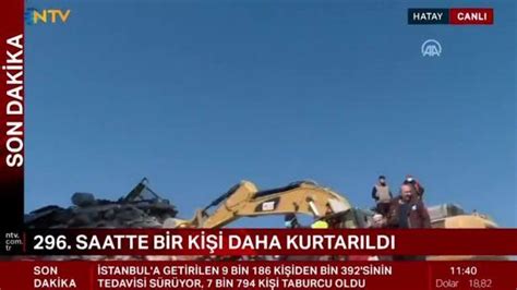 Son Dakika Hatay da bir mucize daha 296 saatte üç kişi enkaz altından