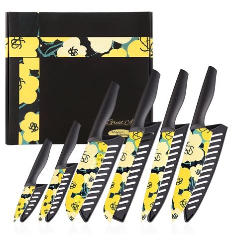 Knife Set Marco Almond MA66 12 Piece Colorful And Fashionable Coated