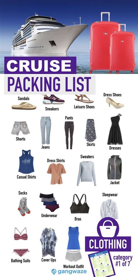 Cruise Packing List Ultimate Checklist With Printable Pdf