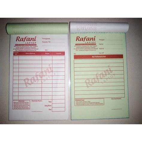 Jual SATUAN Cetak Nota NCR Kwitansi Surat Jalan Rangkap 2 Per F4