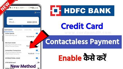 How To Enable Contactless Payment In Hdfc Credit Card 2024