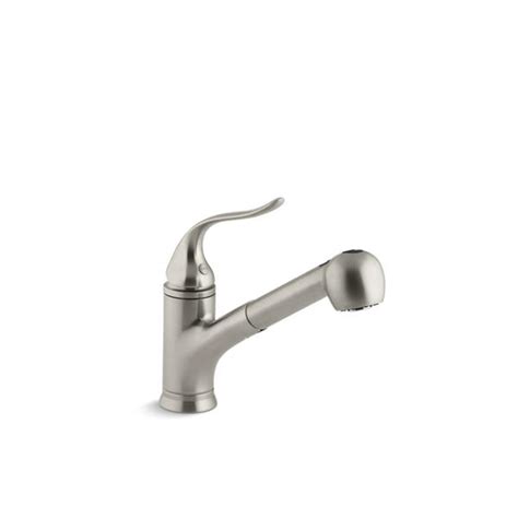 KOHLER Coralais Pull Out Kitchen Sink Faucet 1 Handle Brushed