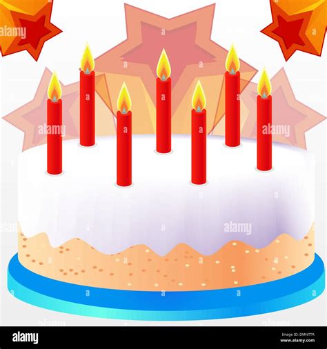 Cake With Candles Stock Vector Image And Art Alamy