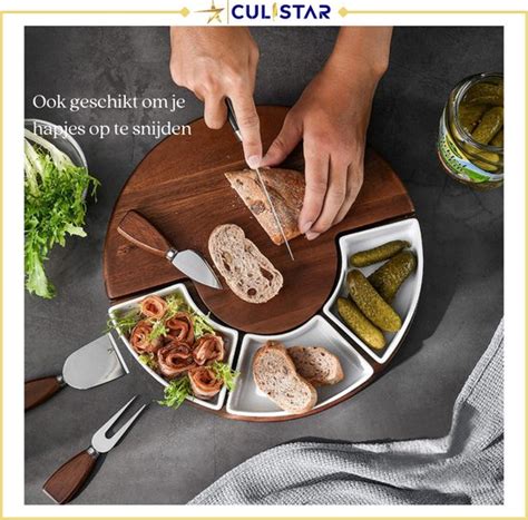 Culistar Luxe Borrelplank Met Accessoires Tapasplank Serveerplank