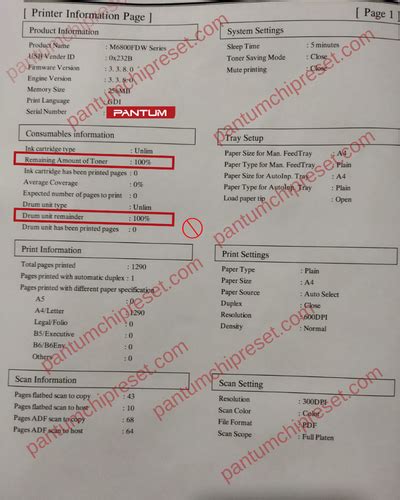 Pantum M6700 6760 7100 Reset Yazılımı No Chip Firmware Yazıcı Reset