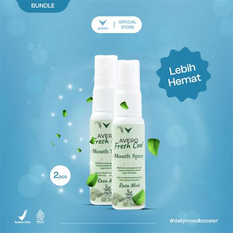 Jual Avero Super Hemat Pcs Fresh Cool Mouth Spray Pengharum Mulut