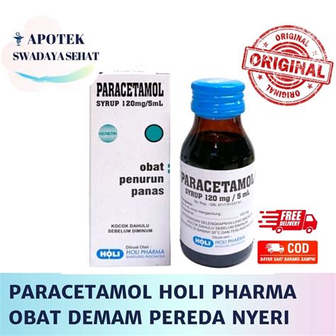 Jual Paracetamol Syrup Ml Holi Pharma Obat Penurun Demam Sakit