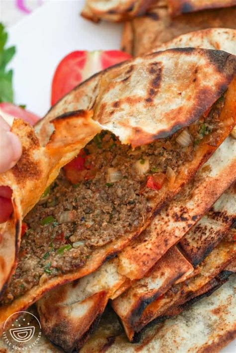 Meat Stuffed Pitas Arayes Middle Eastern Recipe