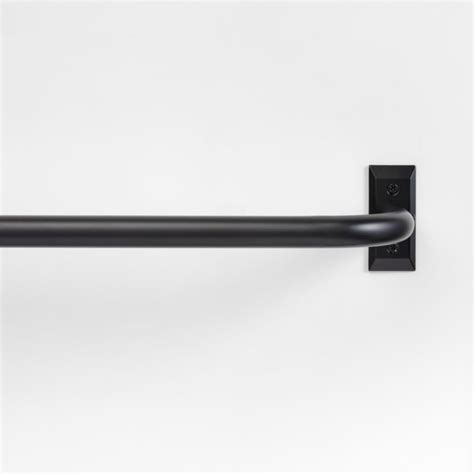 Matte Black 1 Room Darkening Curtain Rod 32 48 Reviews Crate And Barrel Canada