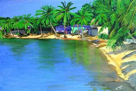 Calibishie Beach Dominica Painting By Kenrick Durand Fine Art America