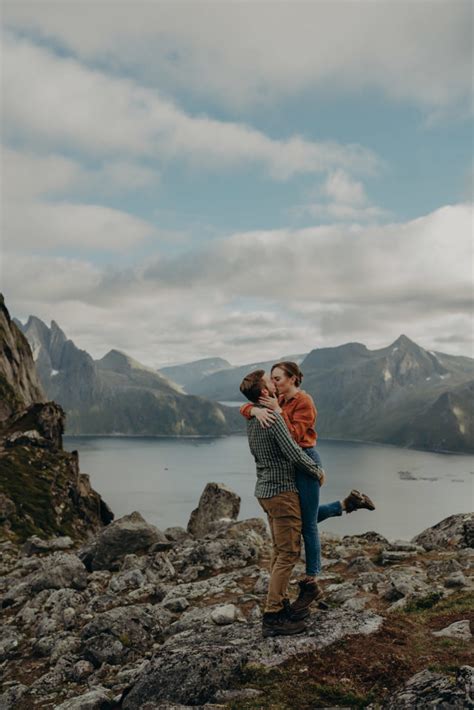 Hiking Engagement Session in Senja, Norway