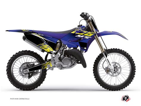 Yamaha 125 YZ Dirt Bike Flow Graphic Kit Yellow Kutvek Kit Graphik