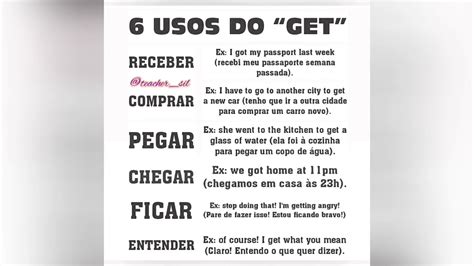 GET 6 usos em inglês YouTube