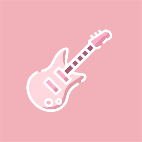 Sweetwater Pink Icon Cute App Pink Guitar App Icon Design