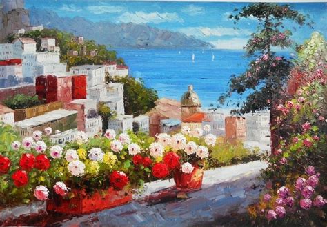 17 Best images about Mediterranean Sea Landscapes Oil Paintings on ...