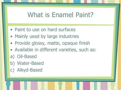 Enamel Paint