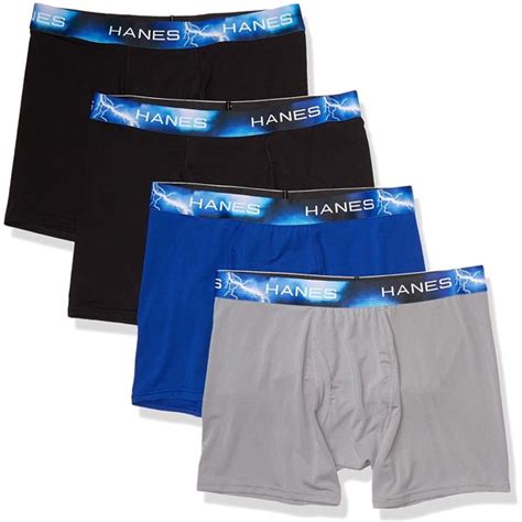 Hanes Ultimate Mens Sport X Temp Ultra Lightweight Boxer Brief 4 Pack