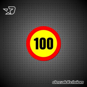 Speed Limit Sticker - 100km