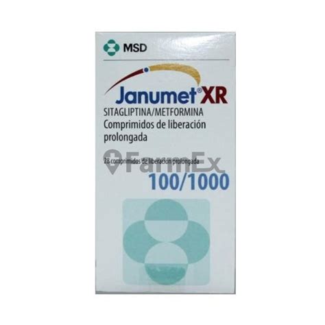 Janumet Xr 100 1000 Mg X 28 Comprimidos