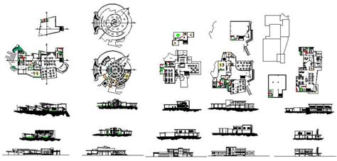 Floor Plan And Elevation Of Food Court In Auto Cad File Cadbull