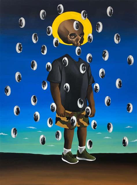 Jaylen Pigford - Dotted Skull I, Contemporary Figurative Painting ...