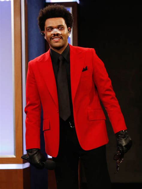 Blinding Lights The Weeknd Red Blazer - Blinding Lights The Weeknd Red ...