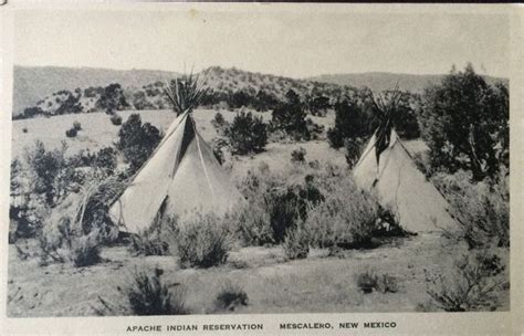 Postcard Of The Mescalero Apache Indian Reservation Mescalero Nm Date Unknown New Mexico