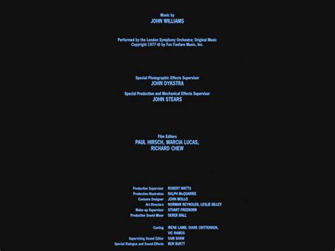 Star Wars The Movie Credits Damian Miranda Design And Art Direction