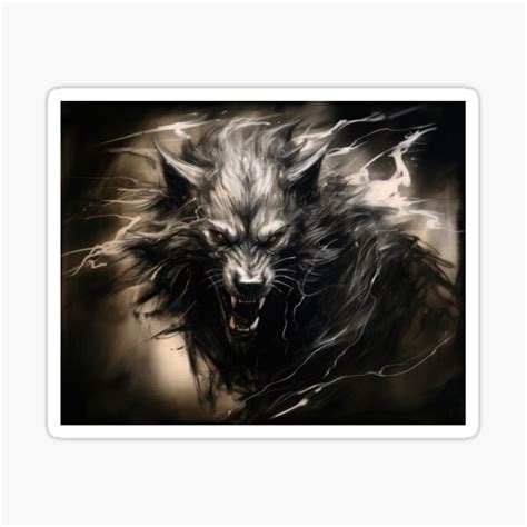 Fenrir Sticker For Sale By Hannah Miller Redbubble