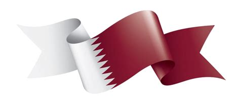 Qatar National Flag Ribbon Tape Graphic Silk Qatar Png And Vector