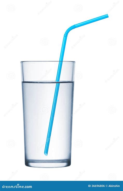 Glass Of Water And Drinking Straws Royalty Free Stock Image Image