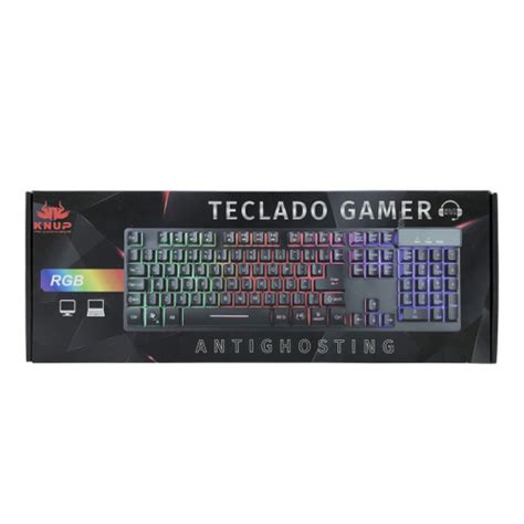 Teclado Rgb Gamer Semi Mecanico Anti Ghosting Knup Kp Tm Na