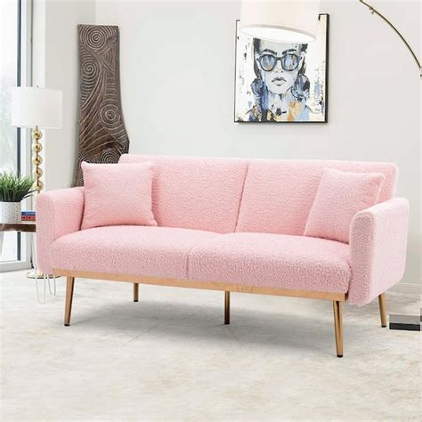 Light Pink Sleeper Sofa Baci Living Room