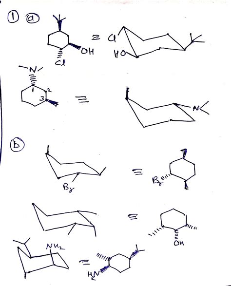 Solved 1 A Use The Template Below To Draw The Most Stable Conformer