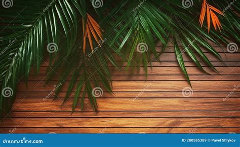 Group Of Big Green Banana Leaves Of Exotic Palm Tree In Sunshine On