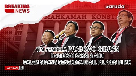 BREAKINGNEWS TIM PEMBELA PRABOWO GIBRAN HADIRKAN SAKSI AHLI DI