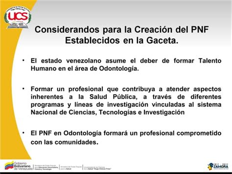 Pnf De Odontolog A Universidad De Las Ciencias De La Salud Hugo Ch Vez