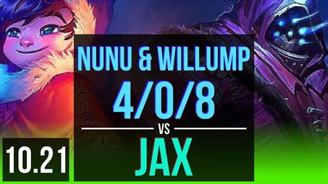 Nunu And Willump Vs Jax Jungle 408 69 Winrate Br Diamond V10