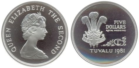 Dollars Elizabeth Ii Royal Wedding Silver Proof Issue Tuvalu