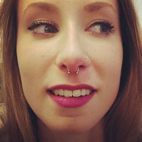 Nose Piercing And Septum Together