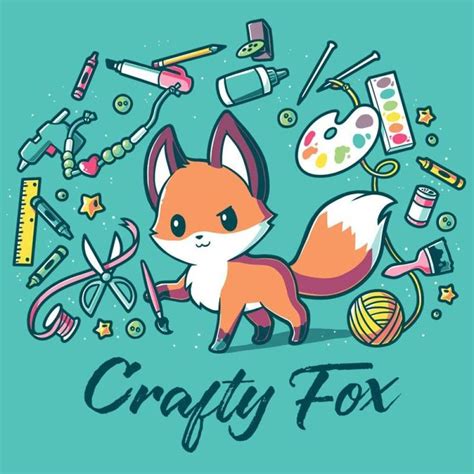 What A Crafty Little Critter Get The Blue Crafty Fox T Shirt Only At