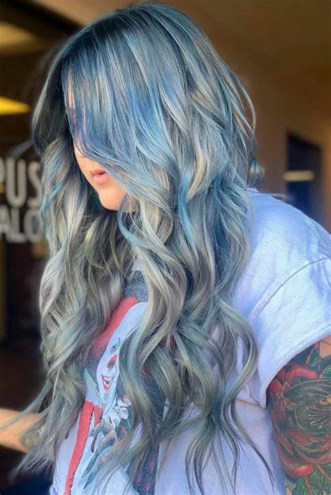 Dark Grey Blue Hair